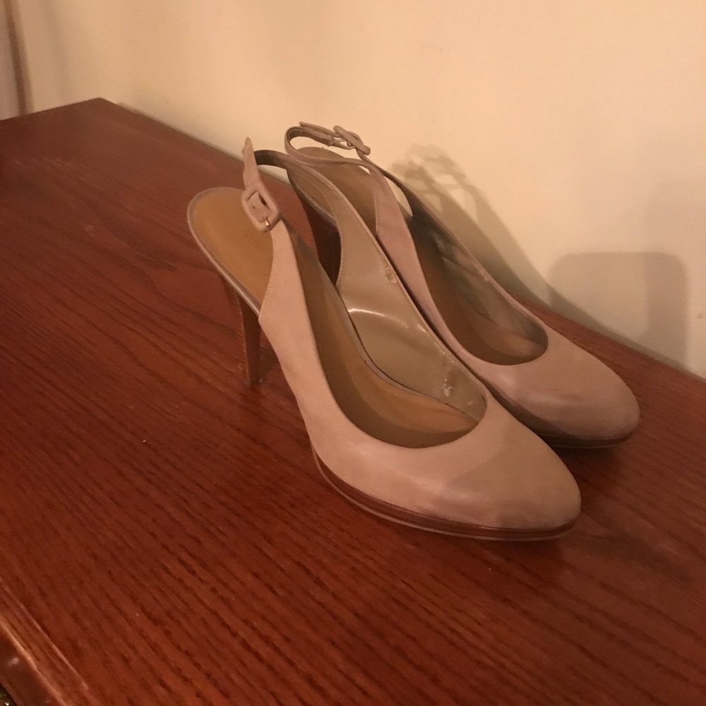 Leather platform shoes